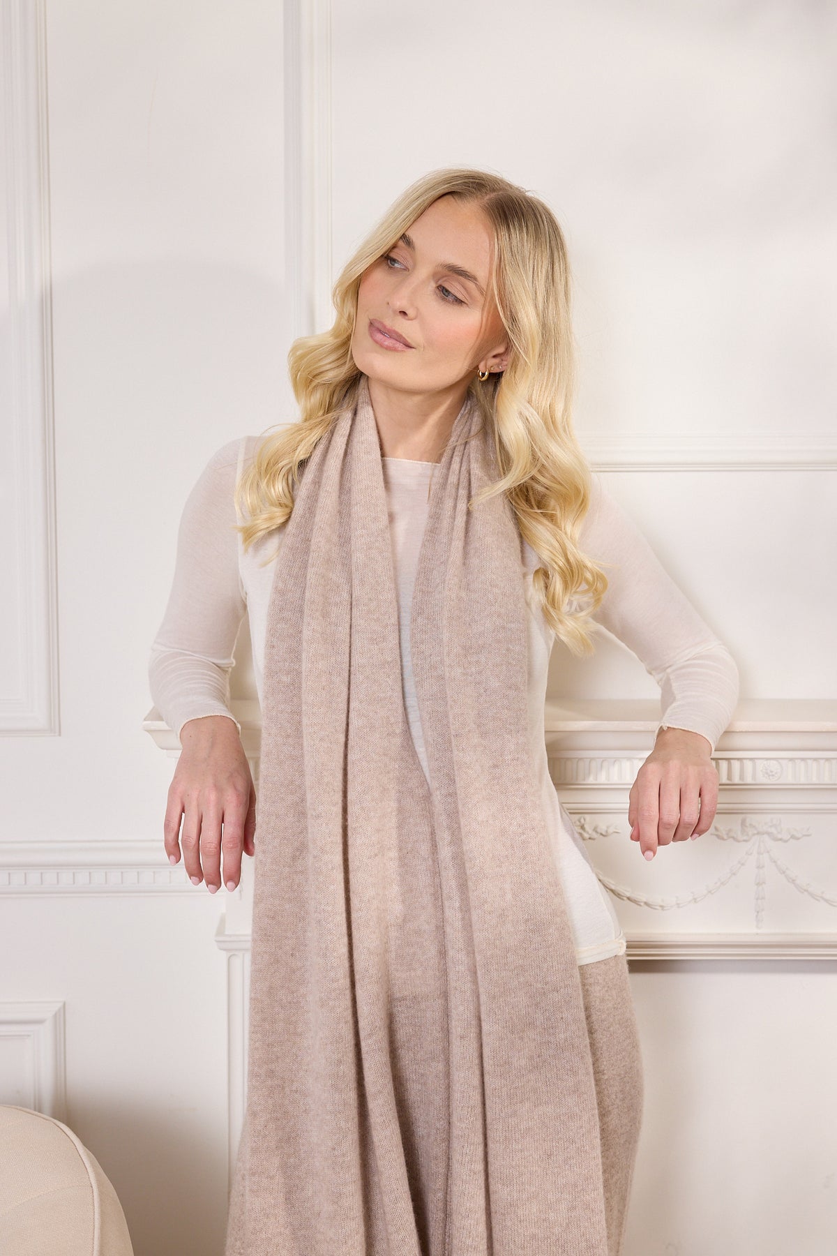 lucy 4-way cashmere poncho - PRE ORDER - fawn