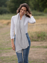 lucy 4-way cashmere poncho - grey