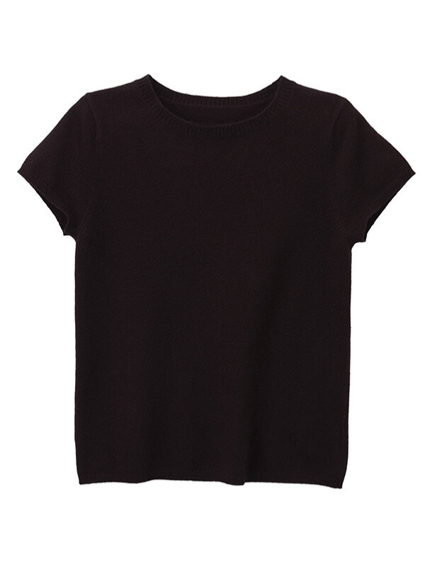 lillie cashmere tee - black