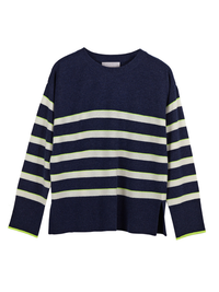 nina breton stripe jumper - navy