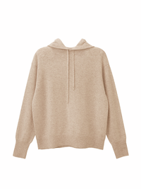 cashmere hoodie - fawn