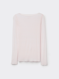 boat neck modal / cashmere base layer - baby pink
