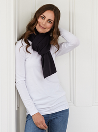 lucy 4-way cashmere poncho - black