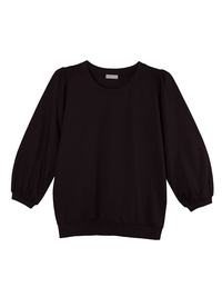 belle jersey puffed sleeve top (PRE-ORDER) - black