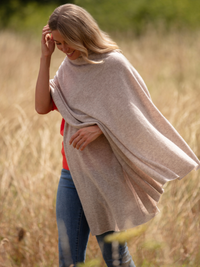 lola cashmere travel wrap - fawn (DUE EARLY SEP)