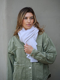 lucy 4-way cashmere poncho - white