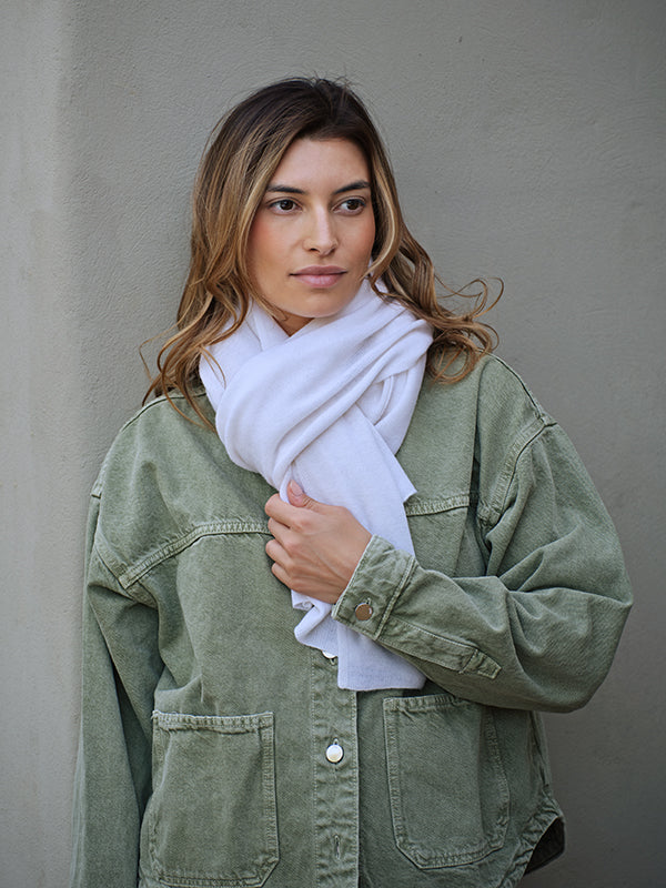lucy 4-way cashmere poncho - white