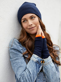 cashmere beanie - navy