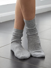 cashmere bed socks - grey