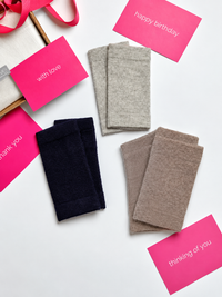 letterbox gift cashmere chunky wrist warmers