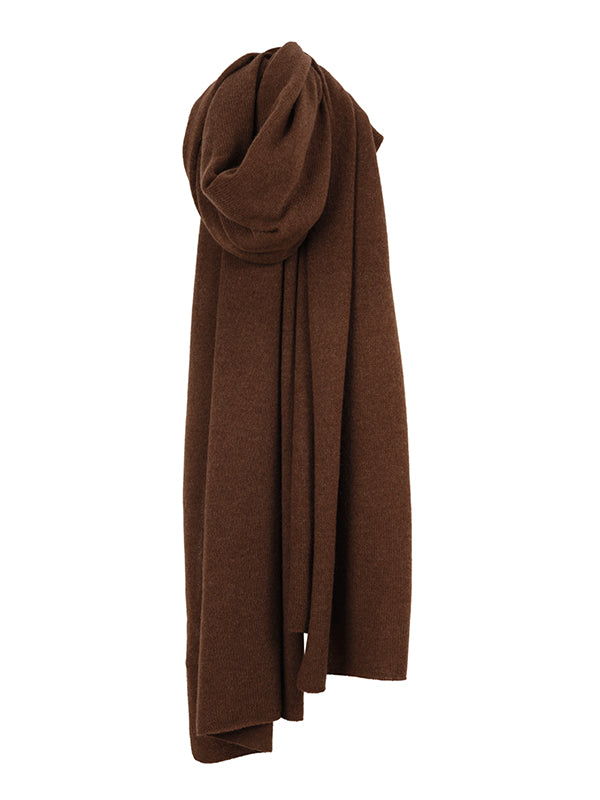 lola cashmere travel wrap - cocoa brown