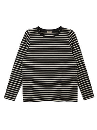 relaxed fit tee - black & stone stripe