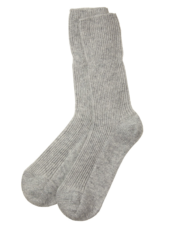 cashmere bed socks - grey