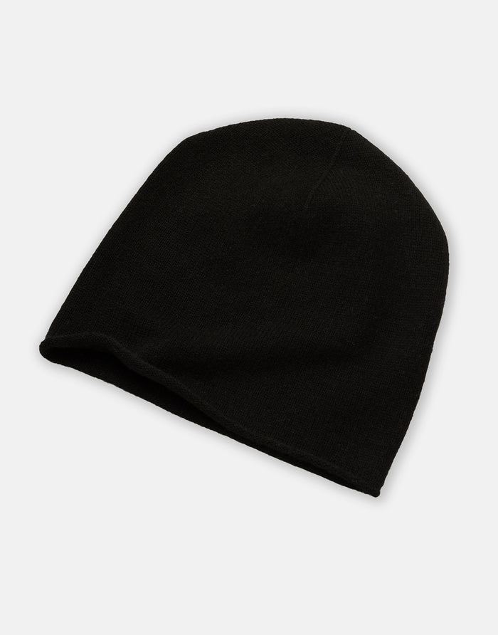 cashmere beanie - black