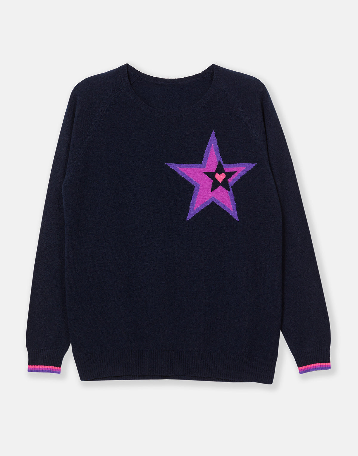 sia star cashmere jumper - navy