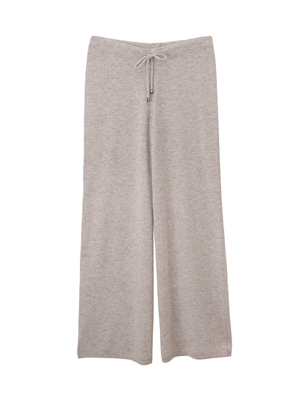 add matching cashmere wide leg joggers