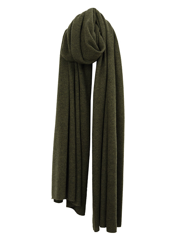 lola cashmere travel wrap - olive green