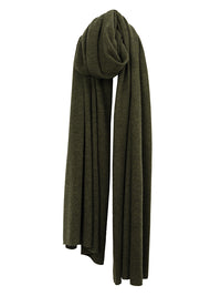 lola cashmere travel wrap - olive green