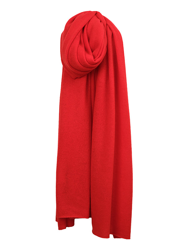 lola cashmere travel wrap - red