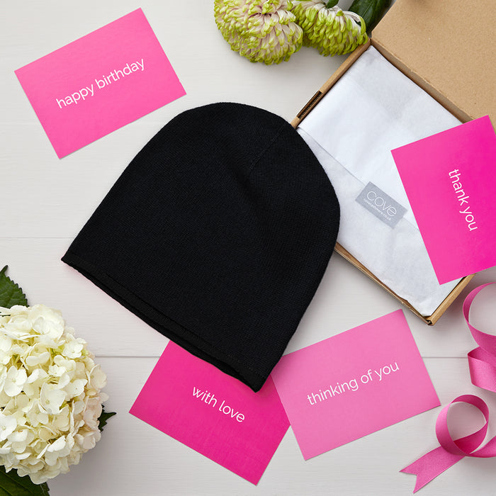 letterbox gift cashmere beanie - black