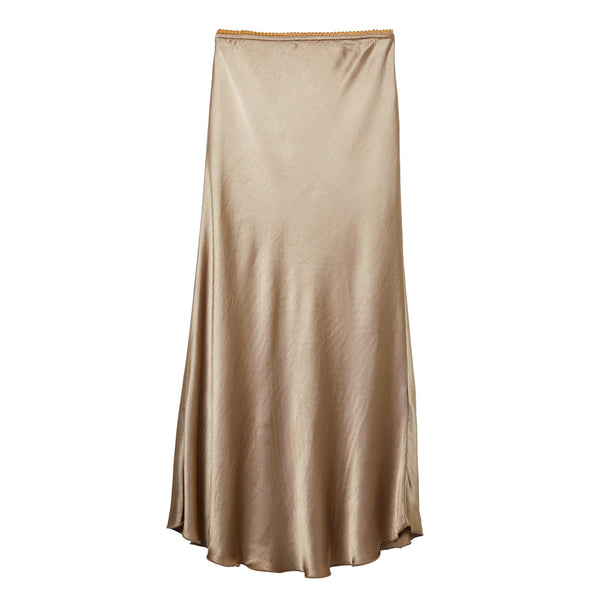 gold satin skirt