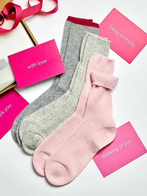 letterbox gift cashmere bed socks