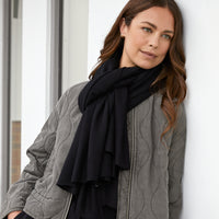 lola cashmere travel wrap - black