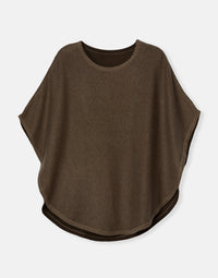 flora reversible poncho - taupe