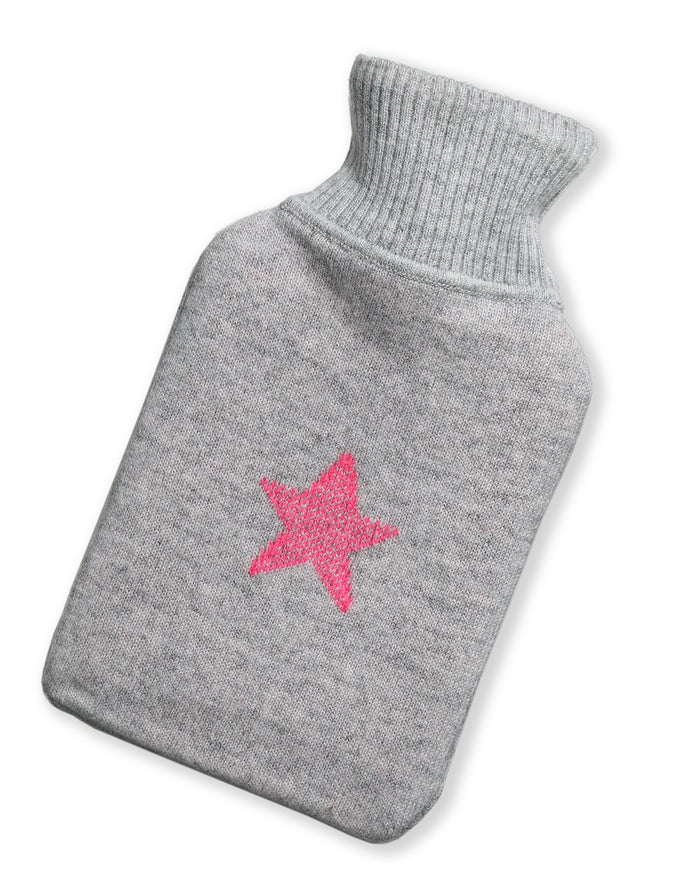 hot water bottle grey star (midi)