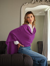 lucy 4-way cashmere poncho (PRE-ORDER) - purple