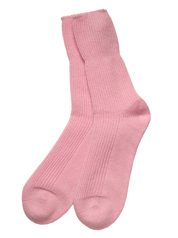 cashmere bed socks - pink