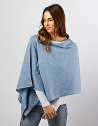 lucy 4-way cashmere poncho - pale blue
