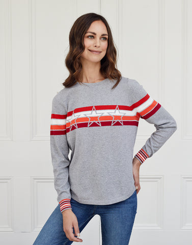 maria grey cotton cashmere jumper