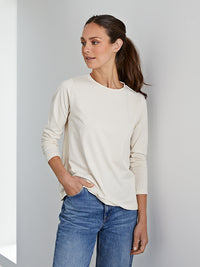 loose fitting tee - stone