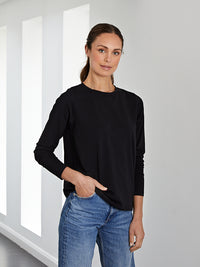 loose fitting tee - black