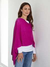 lucy 4-way cashmere poncho - berry