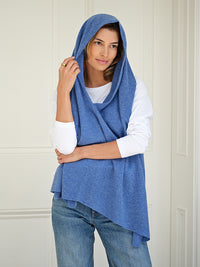 lucy 4-way cashmere poncho (PRE-ORDER) - blue jean