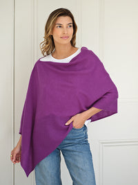 lucy 4-way cashmere poncho (PRE-ORDER) - purple