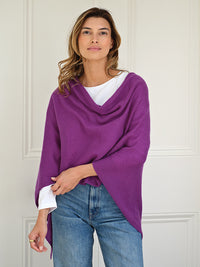 lucy 4-way cashmere poncho (PRE-ORDER) - purple