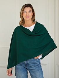 lucy 4-way cashmere poncho (PRE-ORDER) - forest green