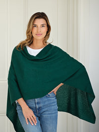 lucy 4-way cashmere poncho (PRE-ORDER) - forest green
