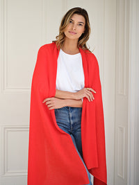 lola cashmere travel wrap - red