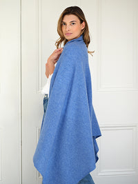 lola cashmere travel wrap - blue jean