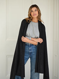 lola cashmere travel wrap - charcoal