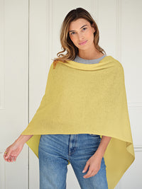 lucy 4-way cashmere poncho - pale yellow