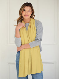 lucy 4-way cashmere poncho - pale yellow