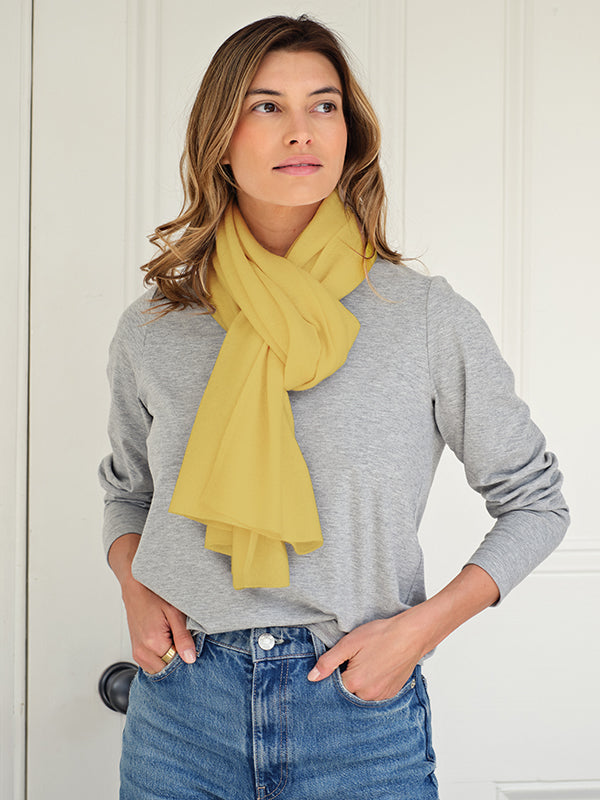 lucy 4-way cashmere poncho - pale yellow
