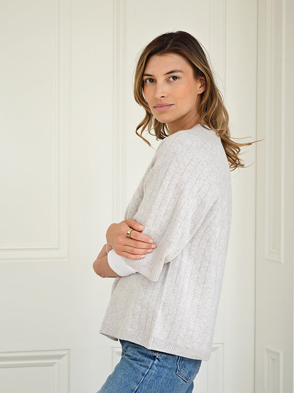 brooke boxy top  - grey