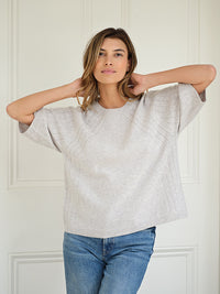 brooke boxy top  - grey