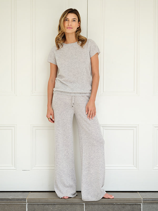 lillie cashmere tee - grey